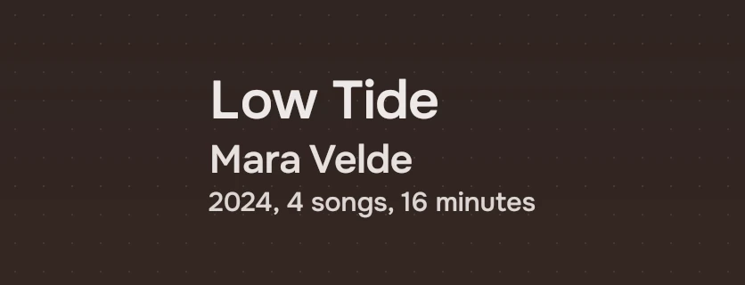 An album's title, its artist's name as a link, and the album's facts.