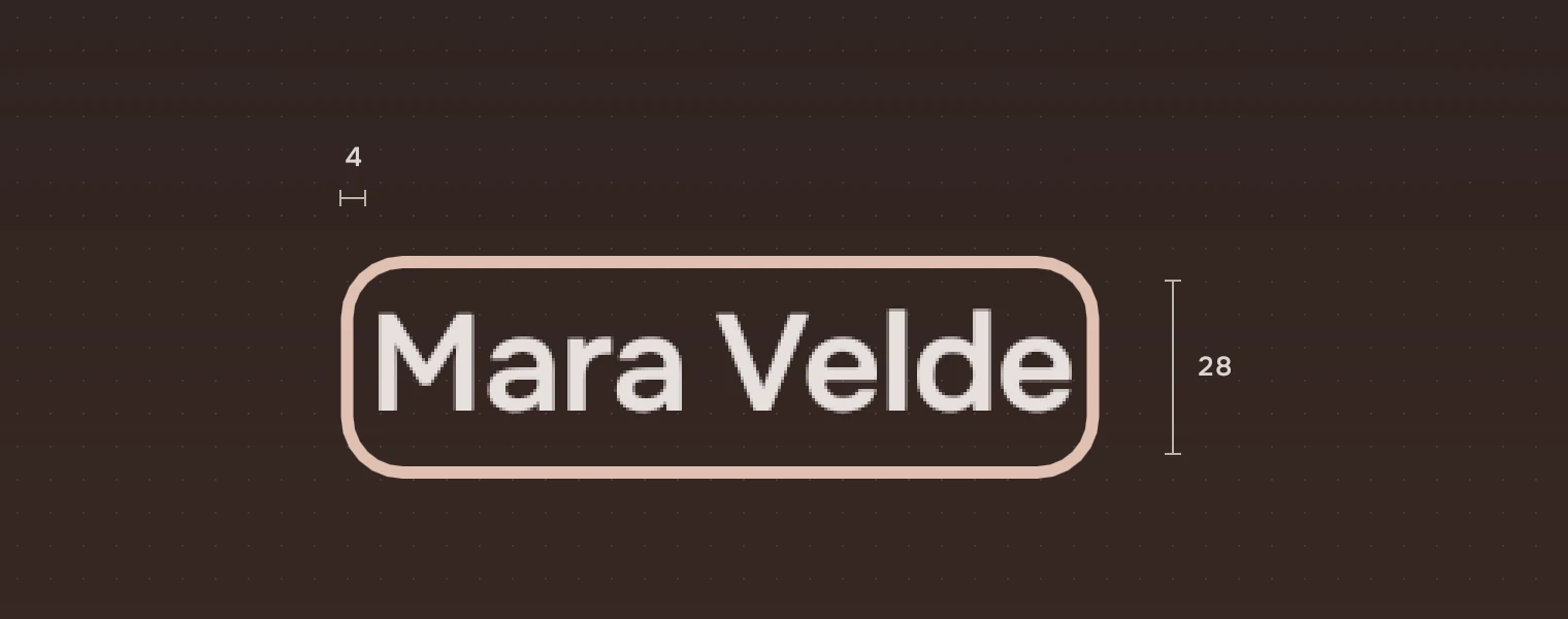 The link at three times its size with the ring on: 4 pixels from the words to the ring's outer edge, and the words 28 pixels high.