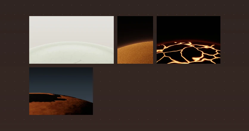 A row of three pictures and a fourth picture alone on the row below, with empty space beside it.